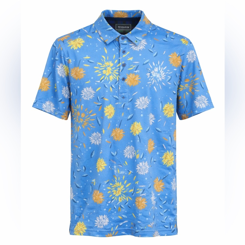 William Murray Golf Mum’s The Word Floral‎ Performance Polo L NWT